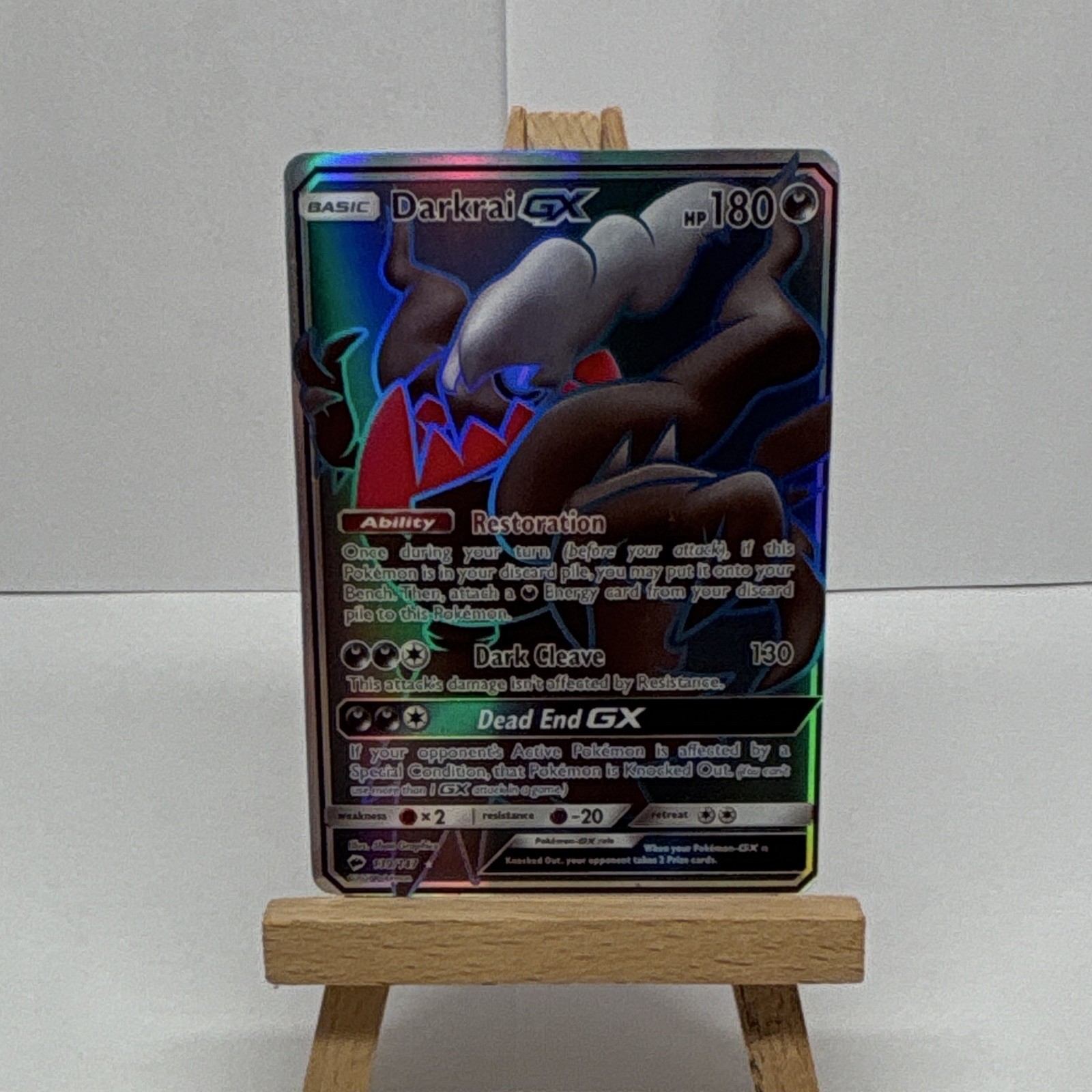 Pokemon Darkrai Full Art GX 139/147 Burning Shadows Full Art Holo