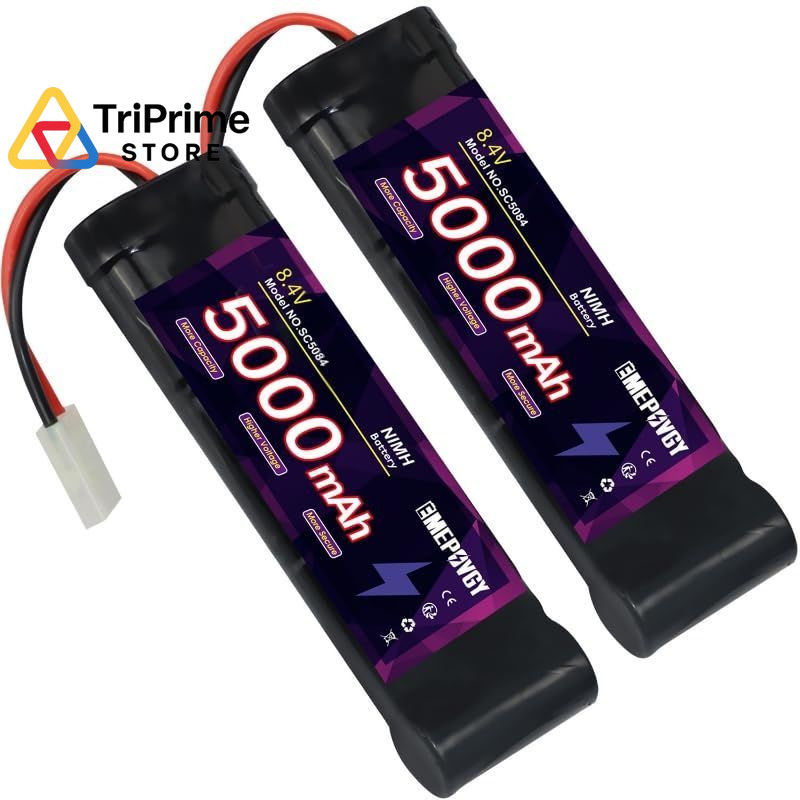 EMEPOVGY 8.4V RC NiMH Battery 5000mAh Capacity Rechargeable 