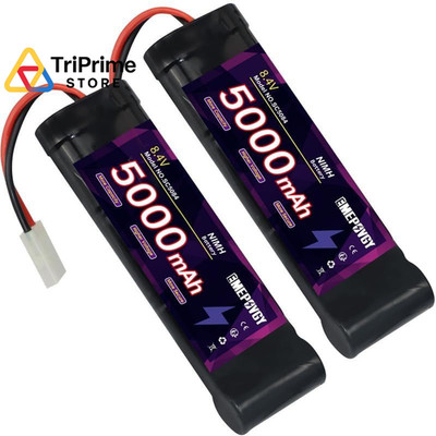 EMEPOVGY 8.4V RC NiMH Battery 5000mAh Capacity Rechargeable 7-Cell 8.4V-2