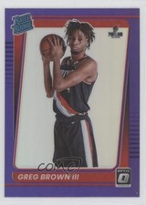 2021 Panini Donruss Optic Rated Purple Prizm Greg Brown III #195 Rookie RC 12xy