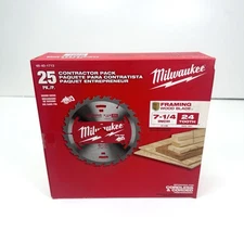 25 Pack Milwaukee 7 1/4 Premium Circular Saw Blades 24 Tooth 48-40-1720 - NEW