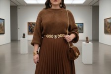 Women Gold Metal Arrowhead Waistband Fun Party Belt Lion Head Coin Charm M L XL