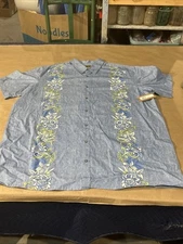 The Foundry Supply Co Mens Shirt Size 2XLT Multicolor Button Up Short Sleeve