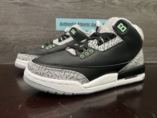 Nike Air Jordan 3 Retro Black Green Glow GS Size 7Y / Women's 8.5 DM0967-031