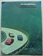 Audi 4000 Series Usa Lf Car Sales Brochure 1981 W73-881-6031 4000s 4000 55
