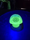 Vintage Fenton Daisy & Buttons Vaseline (Uranium) Glass Top Hat
