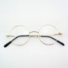 Vintage Round Spring Hinges Metal Eyeglasses Frames Reading Glasses Men Women