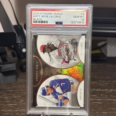 2025 Dynamic Duals Bobby Witt Jr./Elly De La Cruz #2 Black /50 - PSA 10 GEM MT