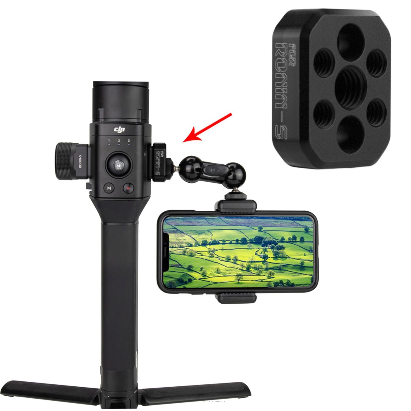 Protable Alloy Mount Extension Plate Adapter For DJI Ronin S Gimbal Stabilizer