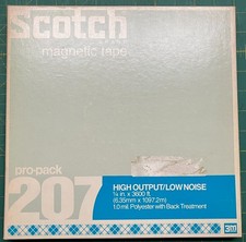 empty 10 1/2 metal reel for 1/4 tape with box Scotch