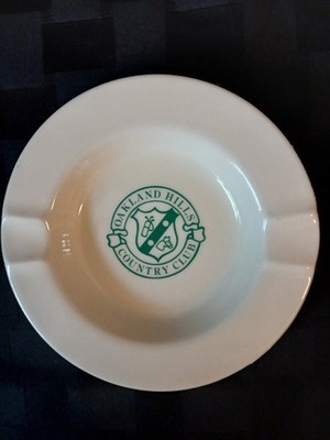 Vintage Oakland Hills Country Club  Ceramic Ashtray, Bloomfield Hills,  Michigan