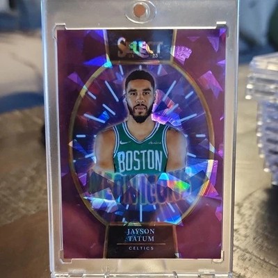 Panini Select 2024-25 Jayson Tatum Neon Icons #18 Purple Cracked Ice /75