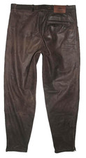 - FORESTA - Herren- LEDERHOSE / Outdoor- Hose Stiefelhose in dkl.- braun Gr. 50