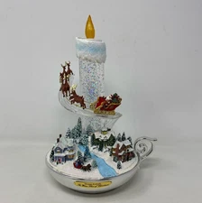 Thomas Kinkade Warm Glow of Christmas Illuminated Sparkling Candle Centerpiece