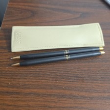 Cross Classic Century Ladies Pen  Pencil Pouch Set Matte Black Gold Trim USA