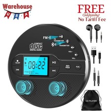 Portable CD Player with Bluetooth, Discman CD Player for Car with FM Transmitter
