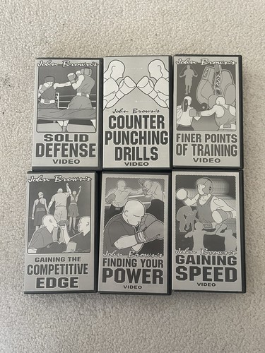 6 John Brown Ringside, Boxing Training VHS Videos, Vintage,