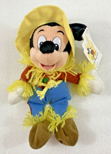 Vintage Disney Scarecrow Mickey Mouse Beanbag Plush 8" w/Original Tag