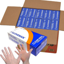 1000 X Vinyl Gloves Clear Powder Free DISPOSABLE Work Tattoo Medical S-M-L-XL