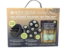 Body Glove Men's 3-Piece Shower Set Pre & Post Workout Scalp Massager Steamers