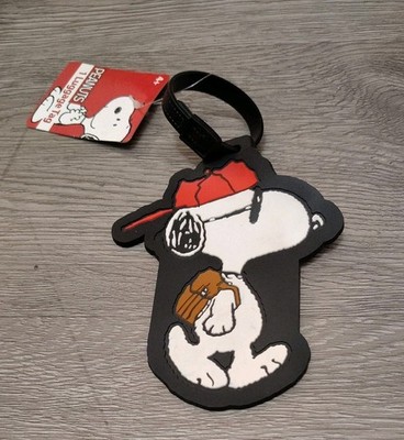 Peanuts Snoopy Joe Cool Luggage Tag PVC Rubber Travel ID Bag Tag Backpack NWT