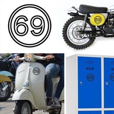 Sticker Vinyl Number 69 Version VII