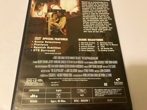 THE SLEEPWALKER KILLING DVD 1997 HILARY SWANK JEFFREY NORDLING CHARLES ESTEN - Picture 5 of 5