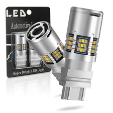 2Pc 3156 3157 LED Bulb Backup Reverse Tail Light Bulbs 6000K Xenon White & Amber