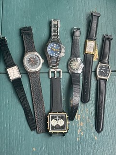 (7) Job Lot Vintage Wristwatches Bundle Untested Mixed Brands For Spares/Resell