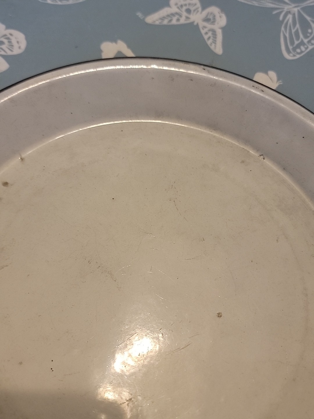 Antique Brown White Swirl Enamelware Granite Graniteware Pie Plate EXCELLENT 9"