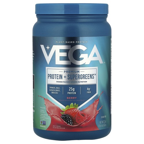 Premium Protein + Supergreens™, Berry, 1 lb 6 oz (624 g)