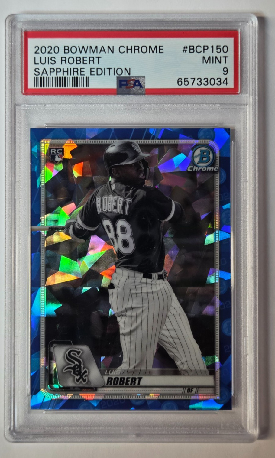 Luis Robert 2020 Bowman Chrome Sapphire #BCP150 PSA 9 MINT RC White Sox Rookie
