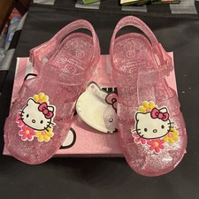 Hello Kitty Sanrio Pink Glitter Jelly Sandals Toddler Girls Size 9 NEW in Box