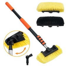 12FT Car Wash Brush with Long Handle Telescoping Extension Pole Angle Adapter...