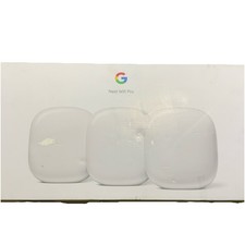 Google Nest Wi-Fi Pro 1-Port 5.4 Gigabit Routers, GA03690-US, Snow, Pack of 3