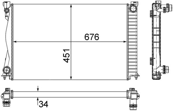 Mahle MotorküHler WasserküHler CR 1861 000S FüR Audi C6 A6 4F5 4F2 Avant Allroad-image