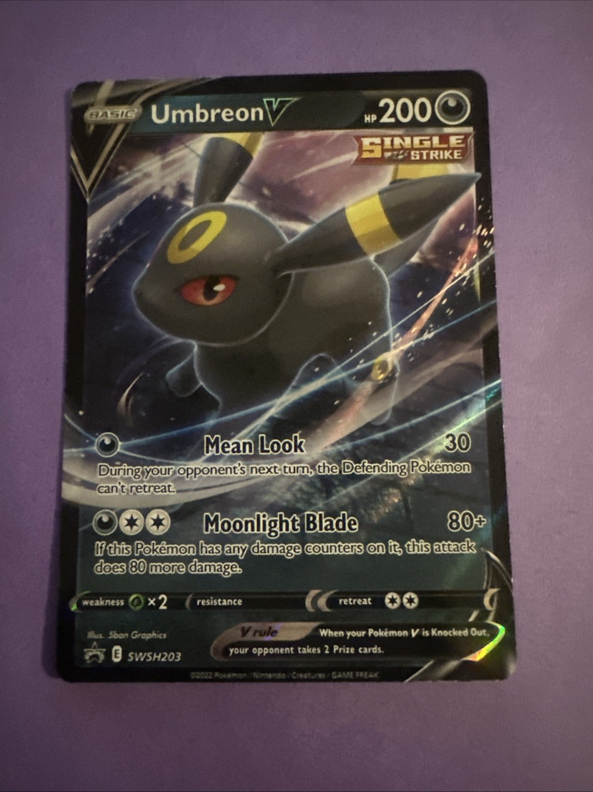 Umbreon V SWSH203 – Pokémon TCG Sword & Shield Promo Holo – NM