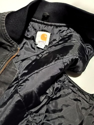Men's Carhartt Flannel Lined Vest Black small Tennessee Vols RN#14806 - Picture 4 of 18