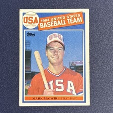 Topps 1985 Mark McGwire #401 United States Baseball Team Trading Card
