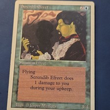 Wizards Magic: The Gathering Serendib Efreet Creature Jesper Myrfors 3/4 Blue