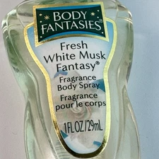 Body Fantasies Fresh White Musk Fantasy 8oz Body Spray Parfums de Coeur 2005