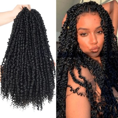 12 Roots Pre-looped Pre-Twisted Passion Twists Crochet Hair Extensions for Women