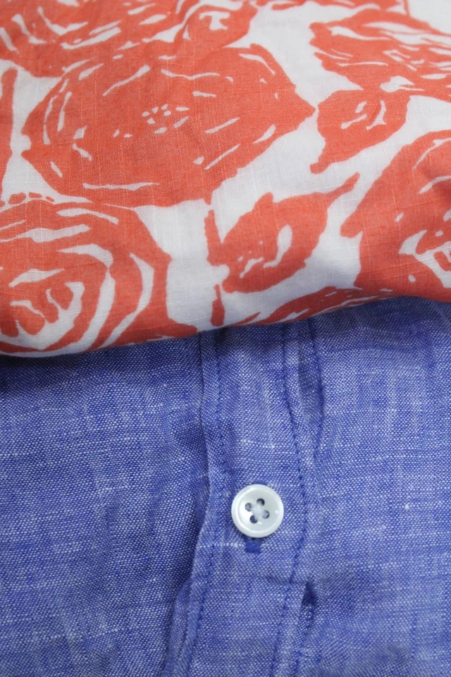 Camiseta regata feminina J Crew com botões multicolorida tamanho 6 8 lote 2 - Imagem 2 de 3