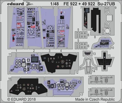 SUKHOI Su-27UB FLANKER (for Hobby Boss Kit) - EDUARD ZOOM P.E. 1/48
