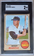 1968 Topps Set-Break #280 Mickey Mantle SGC 2 GD