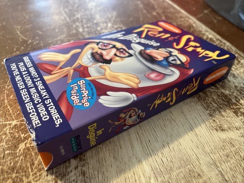 Ren & Stimpy In Disguise Nickelodeon VHS 1994, w/Intact Stickers And Inserts EX - Picture 4 of 13