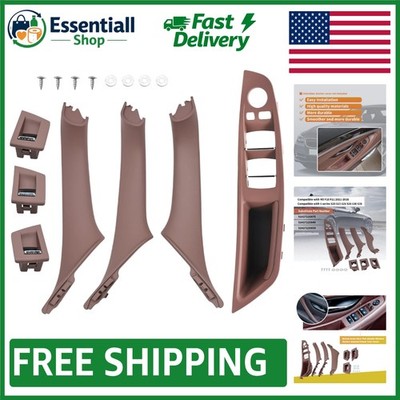 7PCS Brown Door Pull Handles Compatible with BMW 5 Series 2010-2016