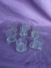 7 VTG Federal Glass 50’s / 60’s Mini Shot Glass Mugs 2” W/ Handles Glass