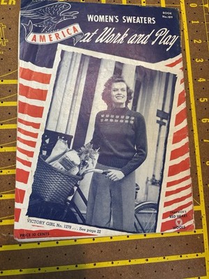 Chadwick's  America at Work & Play Women's Sweaters Patterns 1942 Vintage