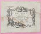 invitation card Bal Paré VERSAILLES 21/02/1745 wedding Monsignor le DAUPHIN